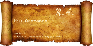 Miu Amaranta névjegykártya
